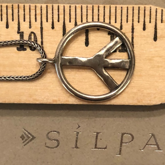Silpada Sterling Silver Peace Sign Necklace N1971 - Picture 8 of 8
